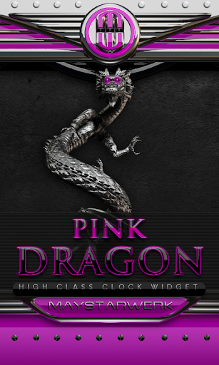 Dragon Clock Widget pink