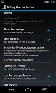 Battery Overlay Percent - screenshot thumbnail