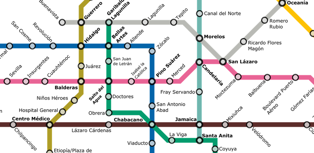 Метро мехико схема