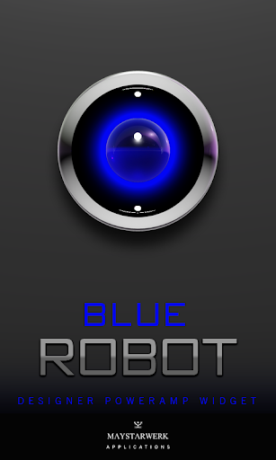 Poweramp Widget Blue Robot