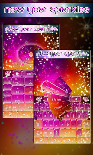 New Sparkles Keyboard Theme