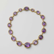 Collier van goud en amethist
