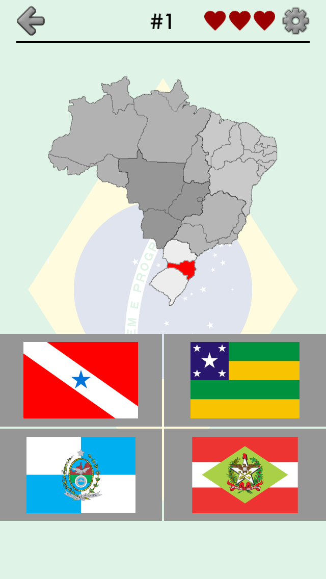 Android application Brazilian States - Quiz about Flags and Capitals screenshort