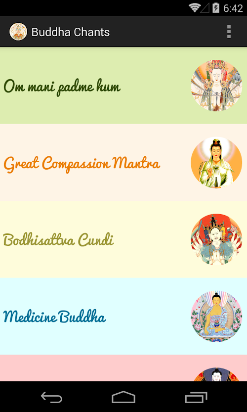 Android application Buddha Chant Meditation Pro screenshort