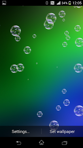 3d bubbles live wallpaper