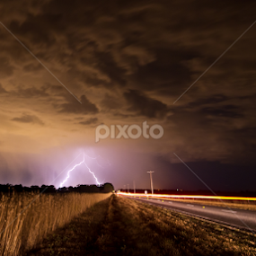 ON A DARK STORMY NIGHT by Matthew Burniston - Landscapes Weather