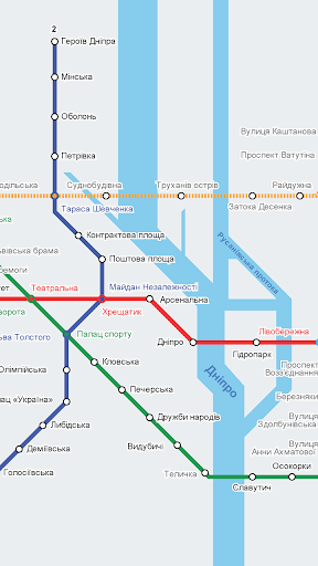 키예프 지하철 노선도