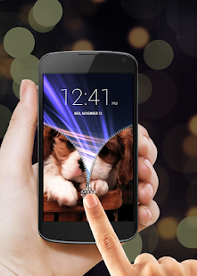 download Puppy Zipper Lock Screen free