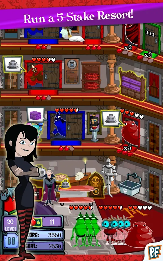 Игра Hotel Transylvania Dash для планшетов на Android