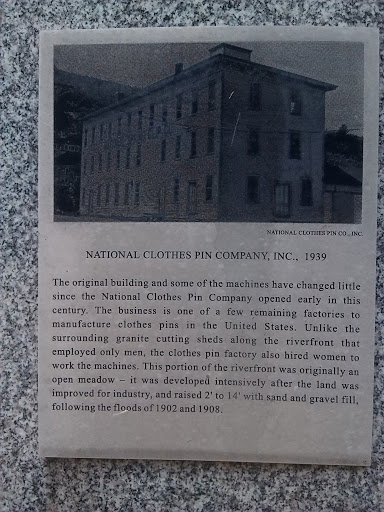 National Clothes Pin Company Plaque