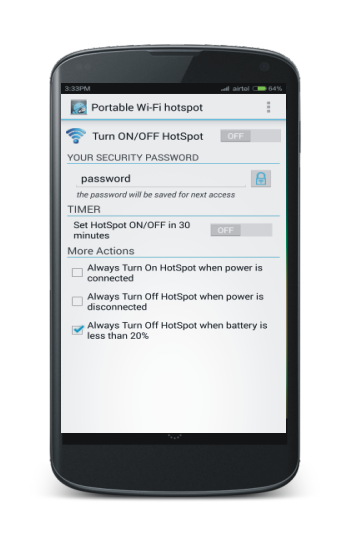 Android application Portable Wi-Fi Hotspot Pro screenshort