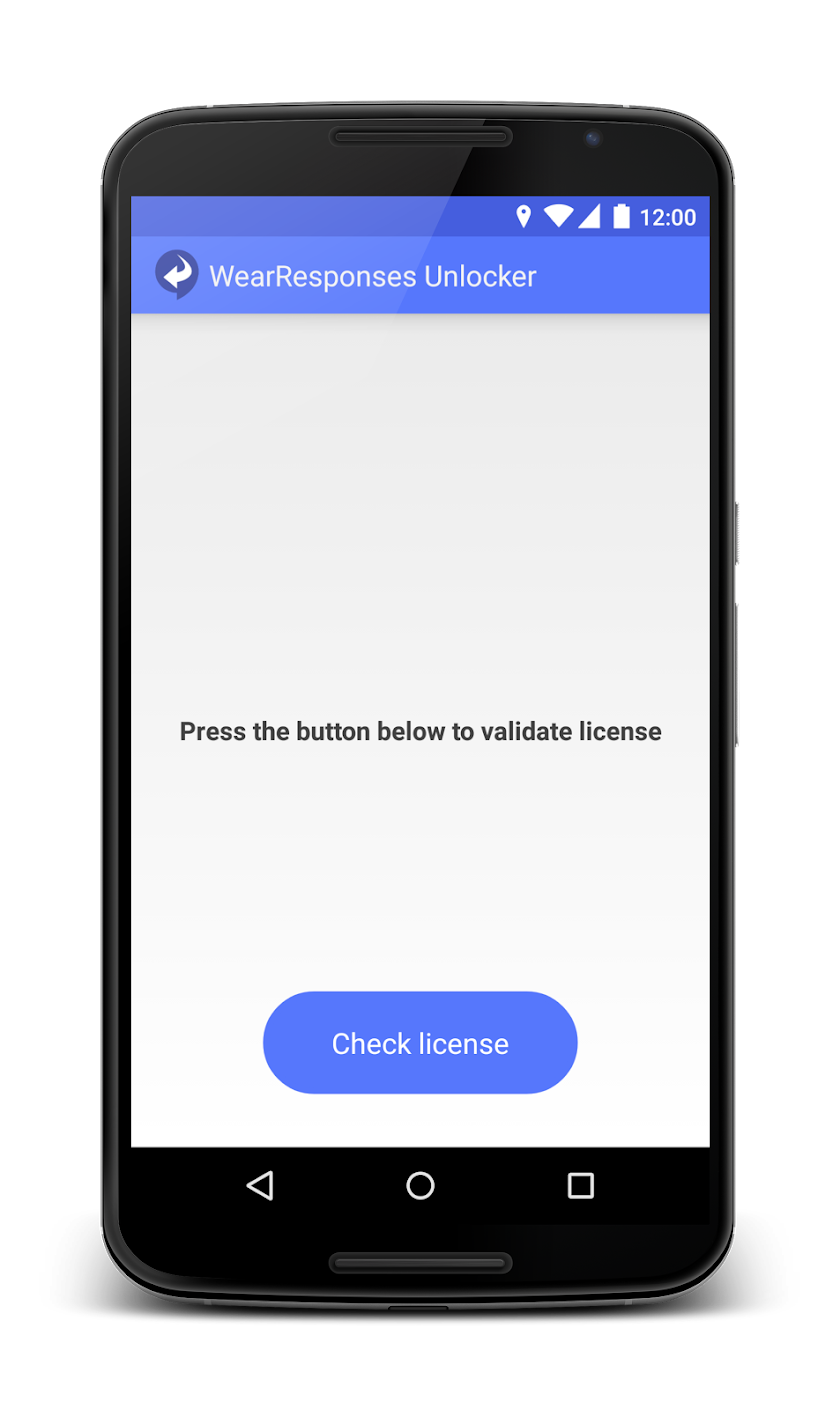 WearResponses Unlocker Screen 1