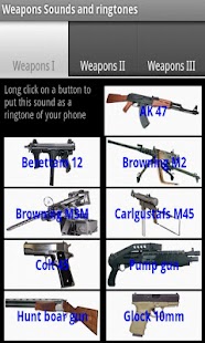 Guns sounds and ringtones