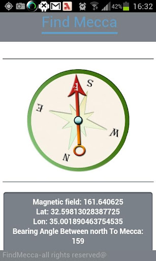 find mecca qibla - مكة