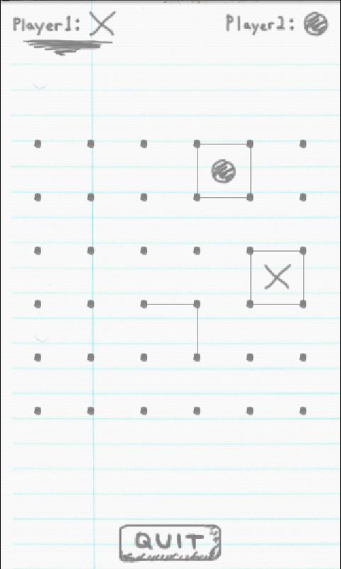 Android application Dot Boxing screenshort