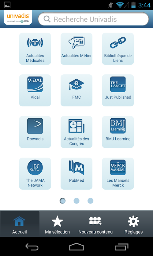 Android application Univadis, référence médicale screenshort