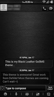 Free Leather White GoSMS Theme APK