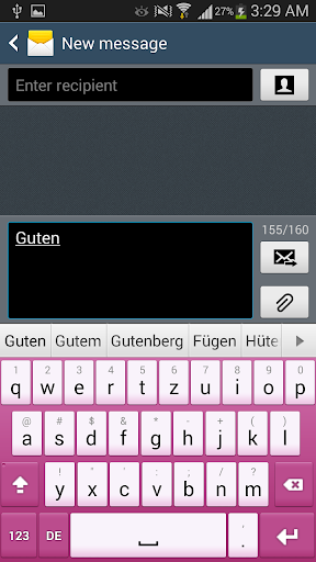 German for Sweet Keyboard