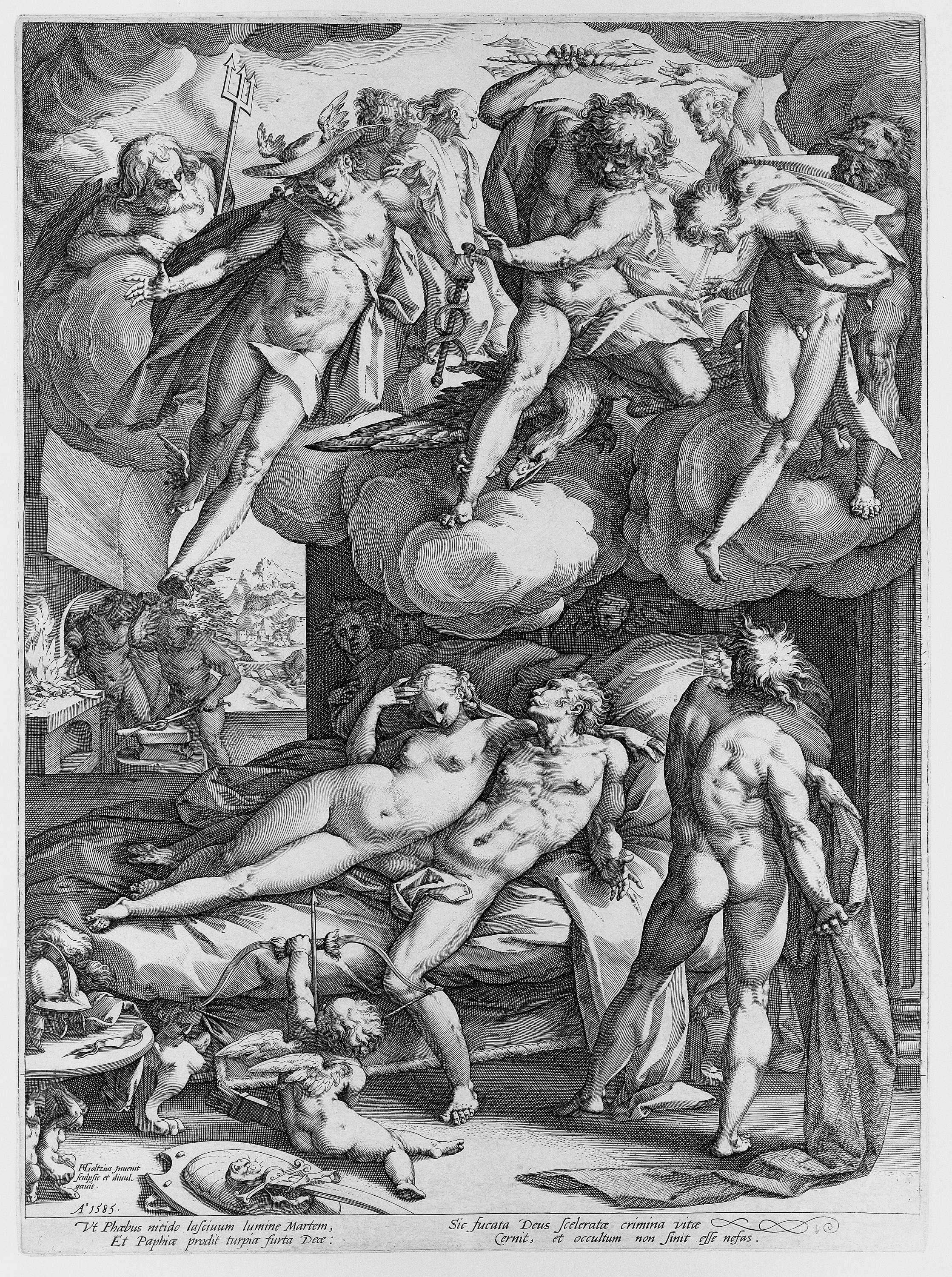 Venus en Mars betrapt door Vulcanus