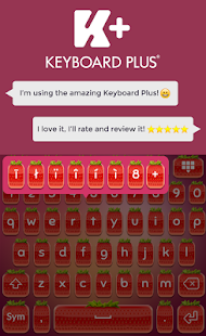 download สตรอเบอร์รี่ธีมแป้นพิมพ์ free