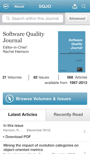 Software Quality Journal