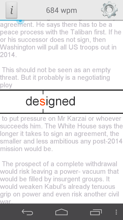 Android application Sprint Reader PRO screenshort