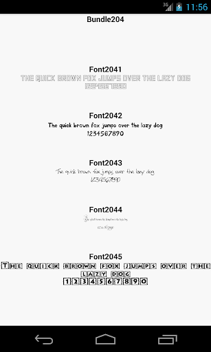 Fonts for FlipFont 204
