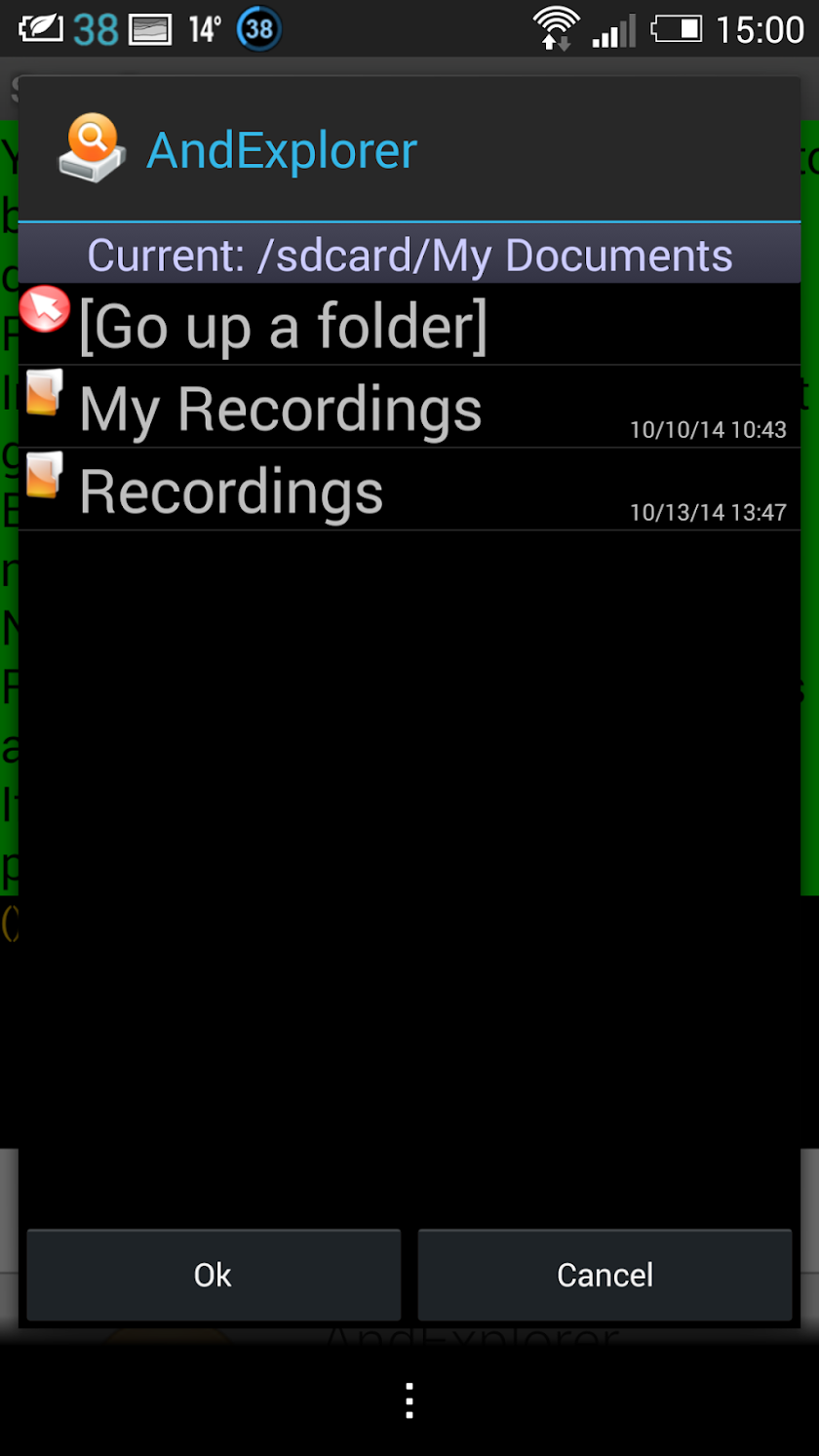 Catagorized Audio Notes Screen 2