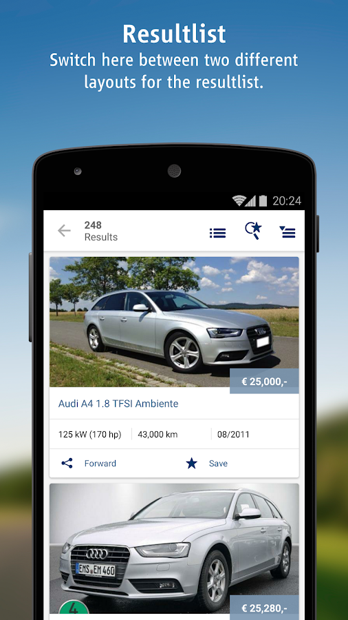 AutoScout24 used car finder screenshot