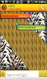 Free GO SMS THEME/TigerNTropics APK