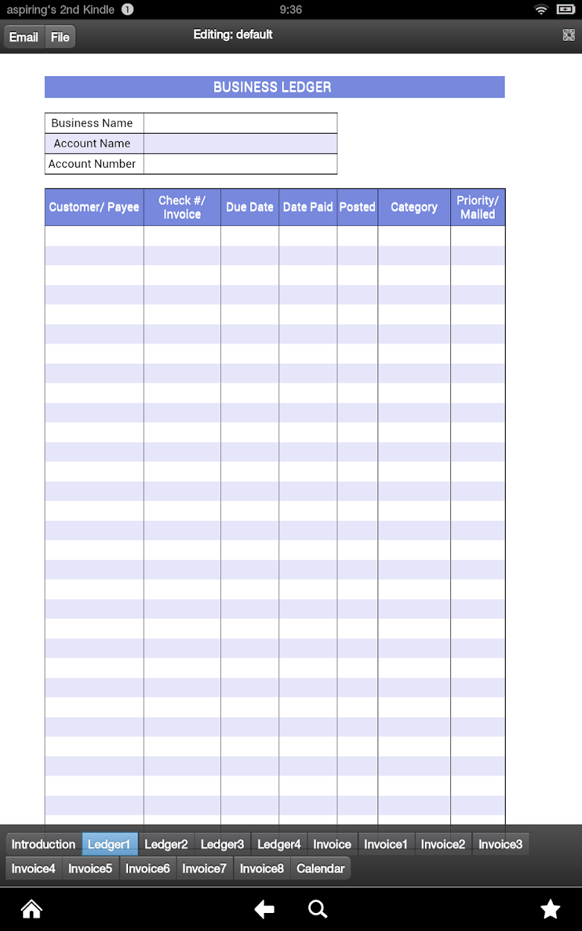 Invoice and Ledger Screen 2