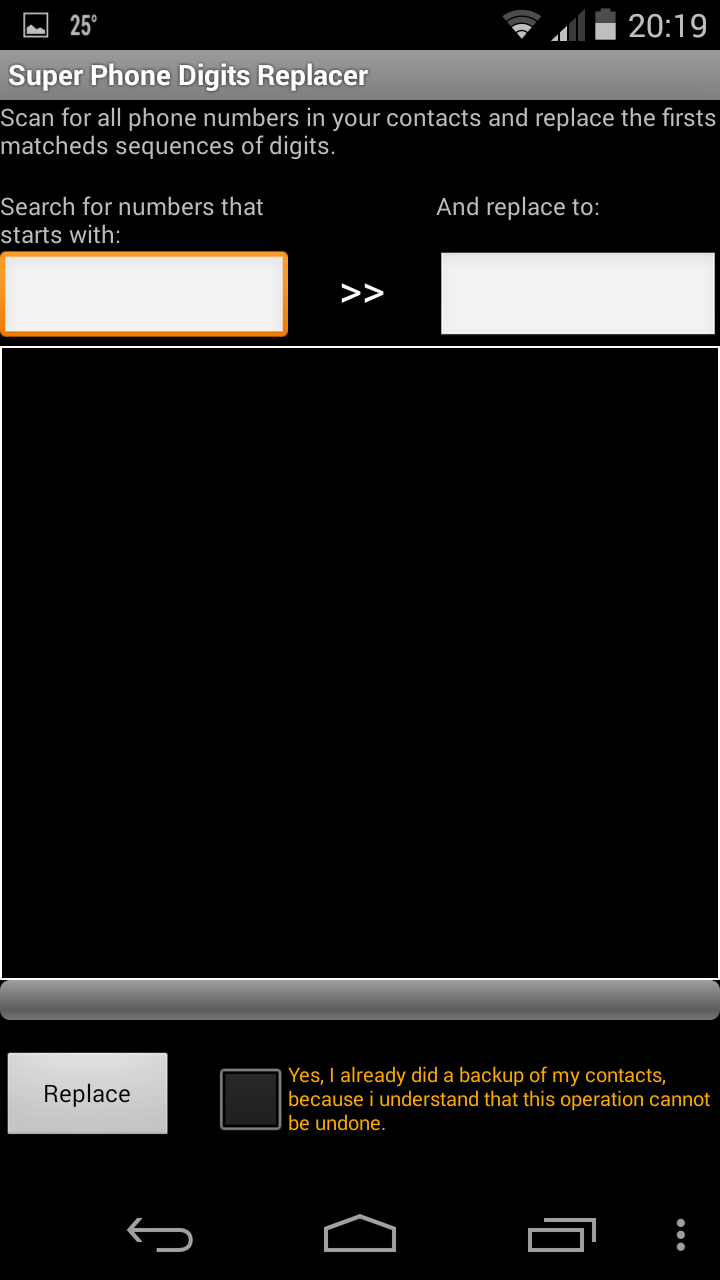 Contacts Changer (Portability) Screen 2