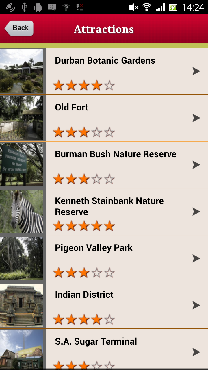 Durban Offline Guide Screen 3