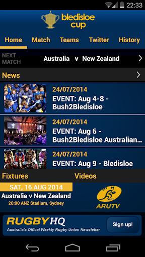 ARU Bledisloe Cup 2014 App