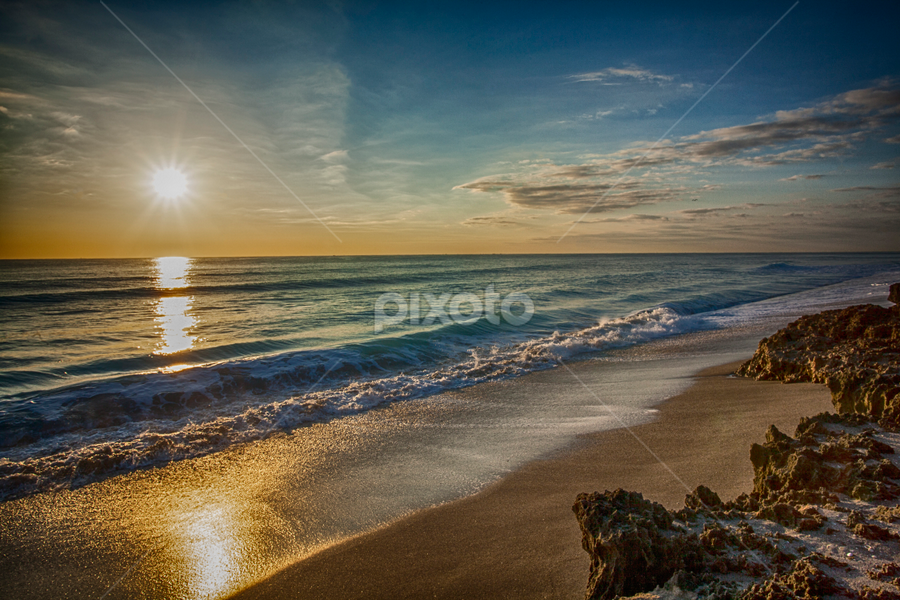 Radiant Sunrise by Sandy Friedkin - Landscapes Sunsets & Sunrises
