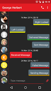 Download EvolveSMS Folded Red Material APK for Android