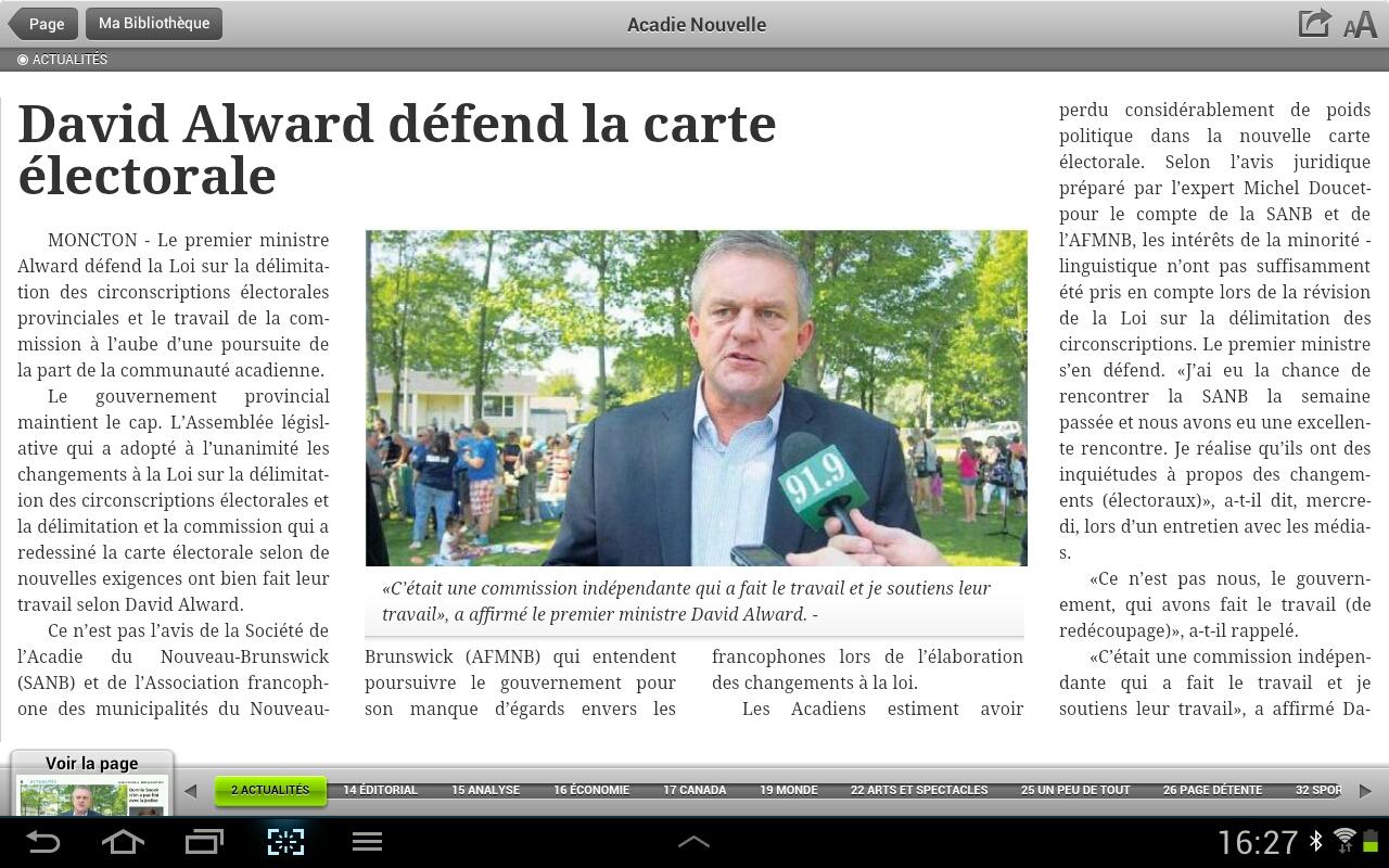 Acadie Nouvelle Numérique Android Apps on Google Play