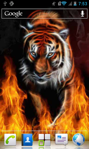 【免費個人化App】Scintillating Tiger on Fire WP-APP點子