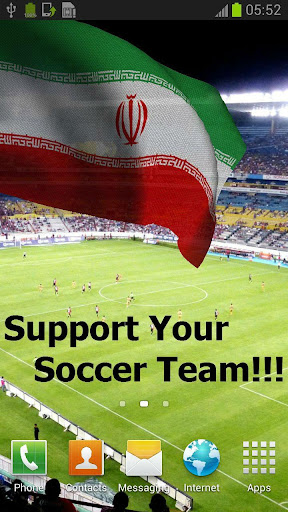 3D Iran Flag Live Wallpaper