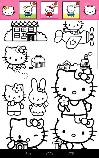 Hello Hello Kittys Coloring