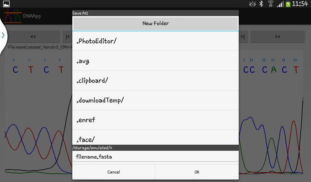   DNAApp: DNA sequence analyzer — ekrānuzņēmums 