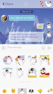 Lastest GO SMS PRO SNOWMAN STICKER APK for Android
