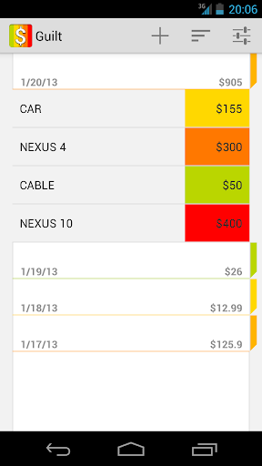 Guilt Free - Expense Manager