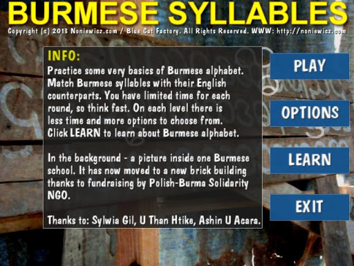 Burmese Syllables