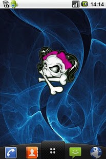 Girly Skull Sticker