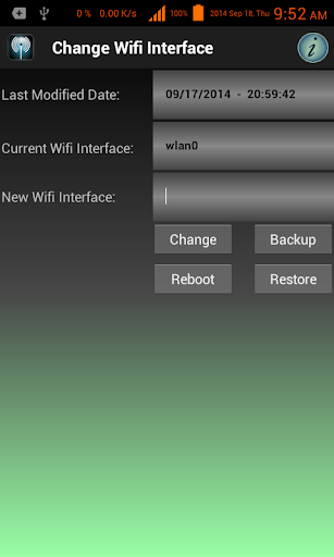 Change WiFi Interface