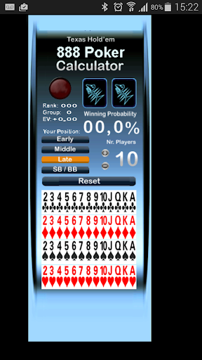 Poker Calculator for 888 Poker