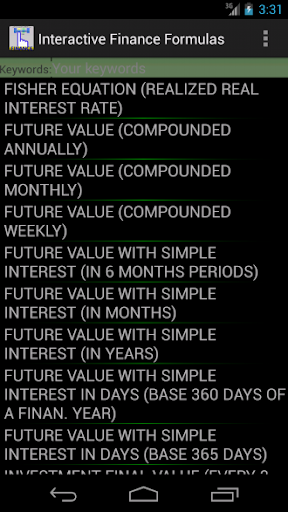 Finance Formulas