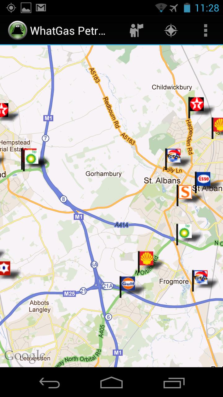 Android application WhatGas Petrol Prices Pro screenshort
