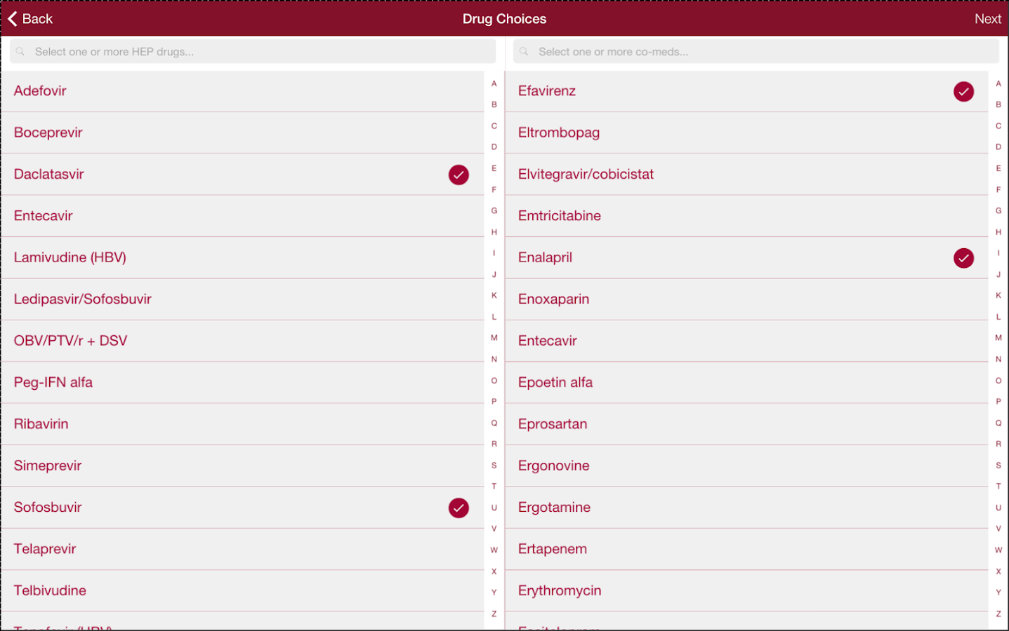   Liverpool HEP iChart- ቅጽበታዊ ገጽ እይታ 